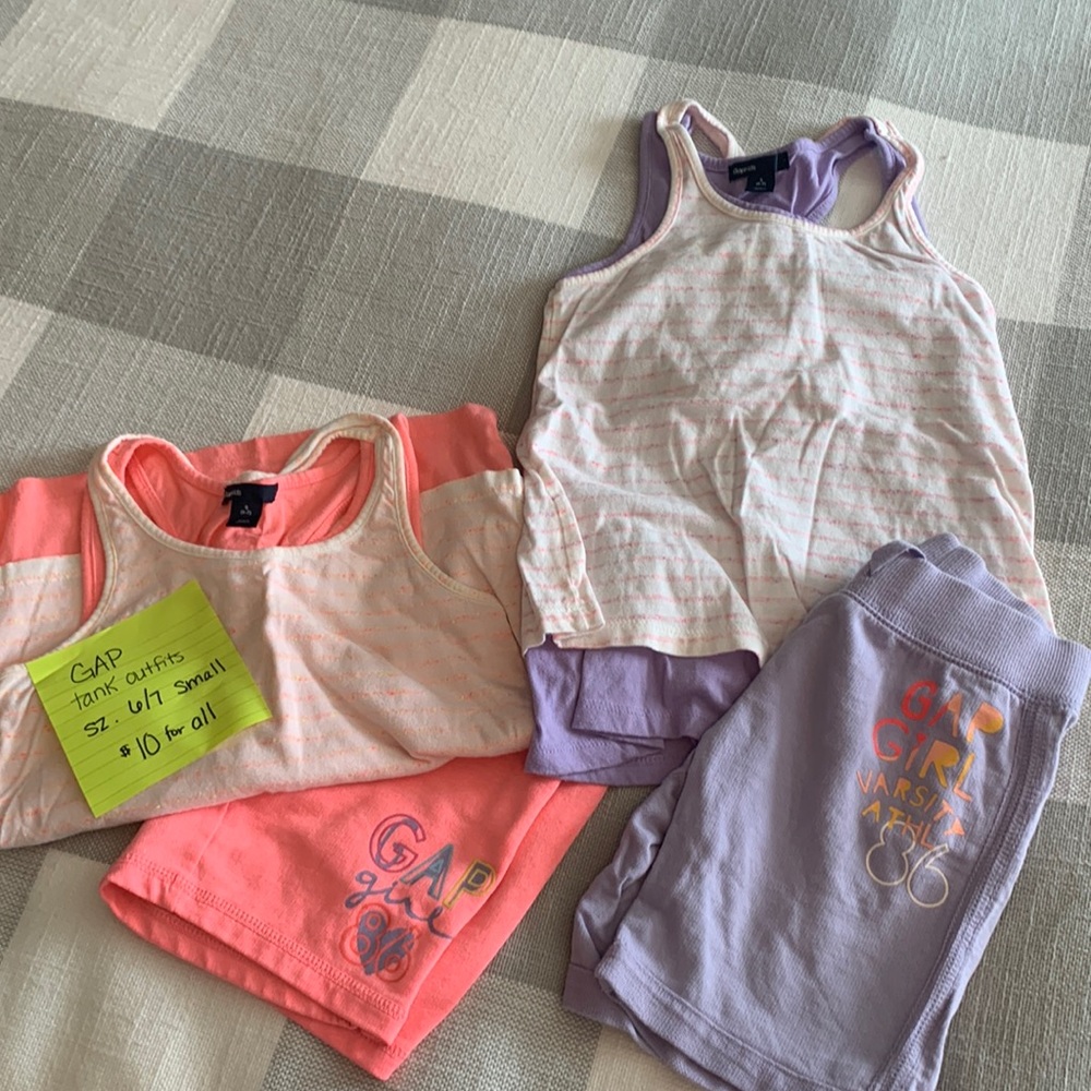 Gap kids tanks and shorts